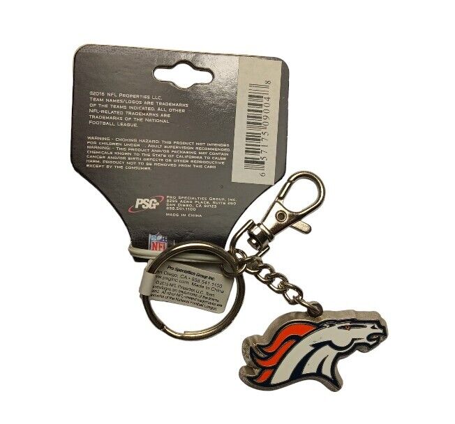 Denver Broncos Zamac Logo Keychain
